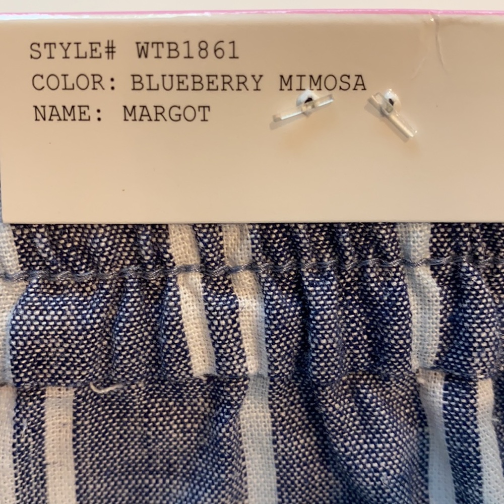BeachLunchLounge Small Stripe Margot Pull On Crop Pants D21 - Picture 5 of 11